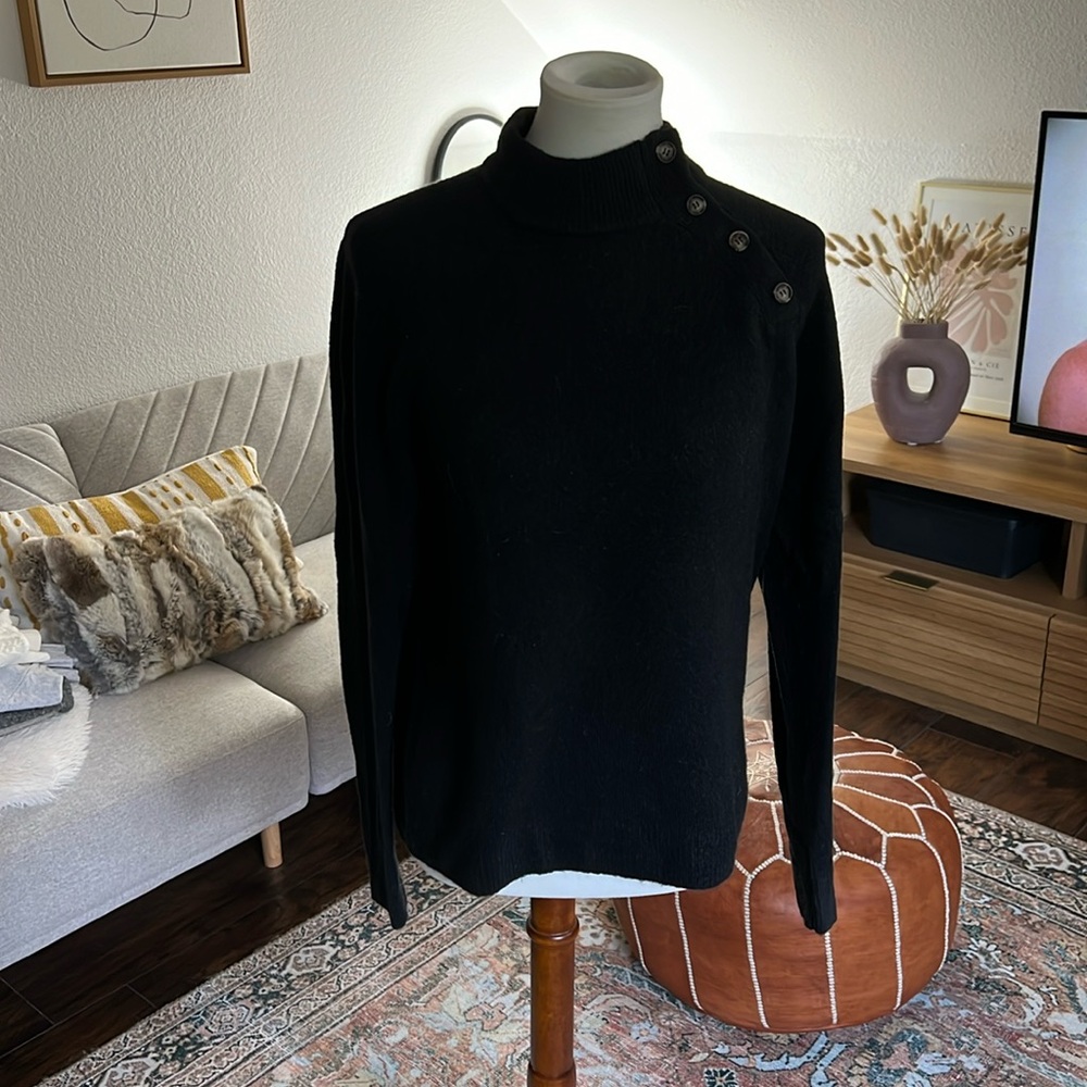 J.Crew Factory Button Neck Detail Sweater